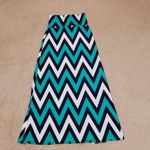 Chevron Maxi Skirt